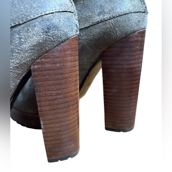 Modern Vintage Lace Up Green Suede Jenie Ankle Booties Size 6 - Picture 15 of 16